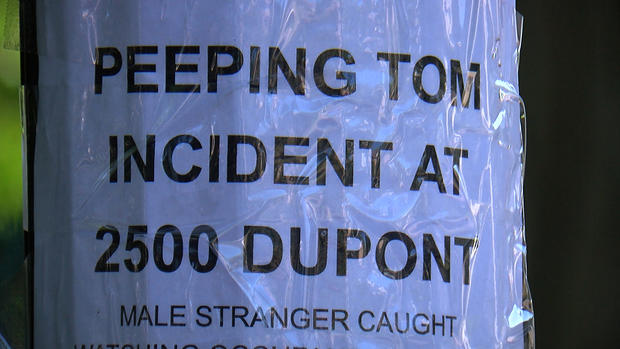 Peeping Tom warning sign in Minneapolis 