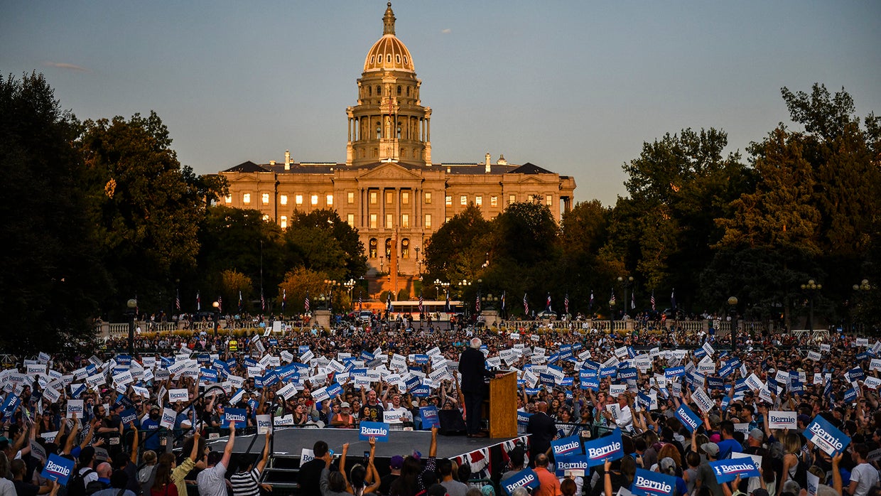 Bernie Sanders Rallies Supporters In Denver's Civic Center Park