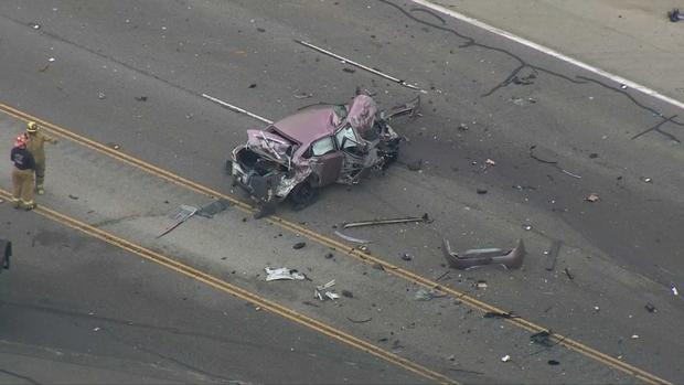 Violent Wreck Shuts Down PCH In Pacific Palisades 
