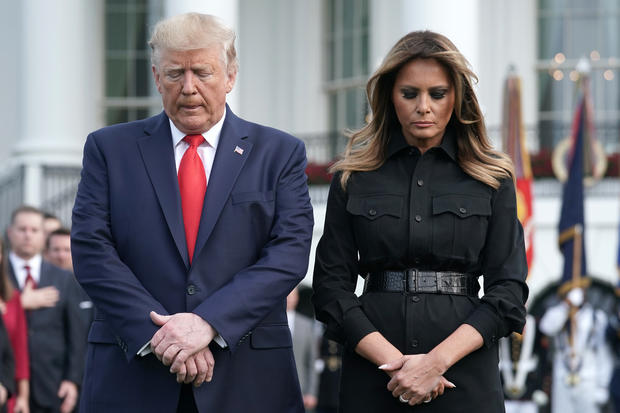 President And Mrs Trump Participate In Moment Of Silence On Anniversary Of 9/11 