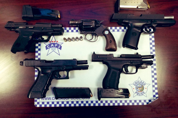 Guns Confiscated By Chicago Police 