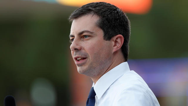 Democratic U.S. presidential candidate and South Bend Mayor Pete Buttigieg speaks during the 2019 Presidential Galivants Ferry Stump Meeting in Gallivants Ferry 