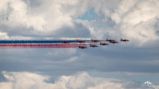 UK Red Arrows Fly Over Broomfield 