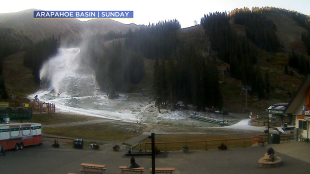 Dusting Of Snow At Arapahoe Basin Base Area 