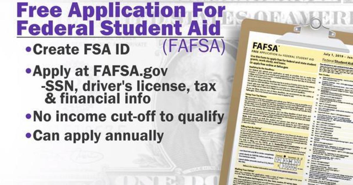 Why everyone should fill out a FAFSA form CBS News
