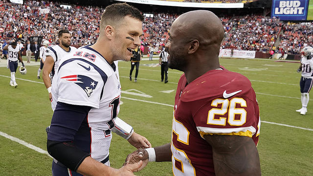 Redskins Adrian Peterson, Donald Penn Both Asked Tom Brady For His Jersey  On Sunday - CBS Boston