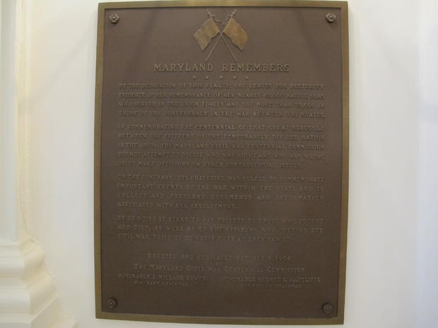 Civil War Plaque-Maryland Statehouse 