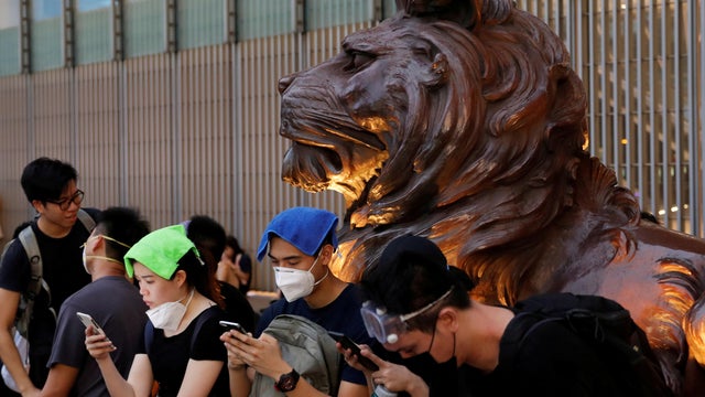 FILE PHOTO: Protest to demand authorities scrap a proposed extradition bill with China, in Hong Kong 