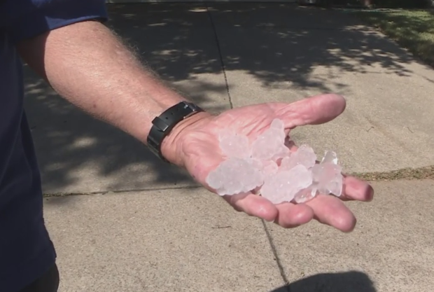 Hail in Tarrant County 