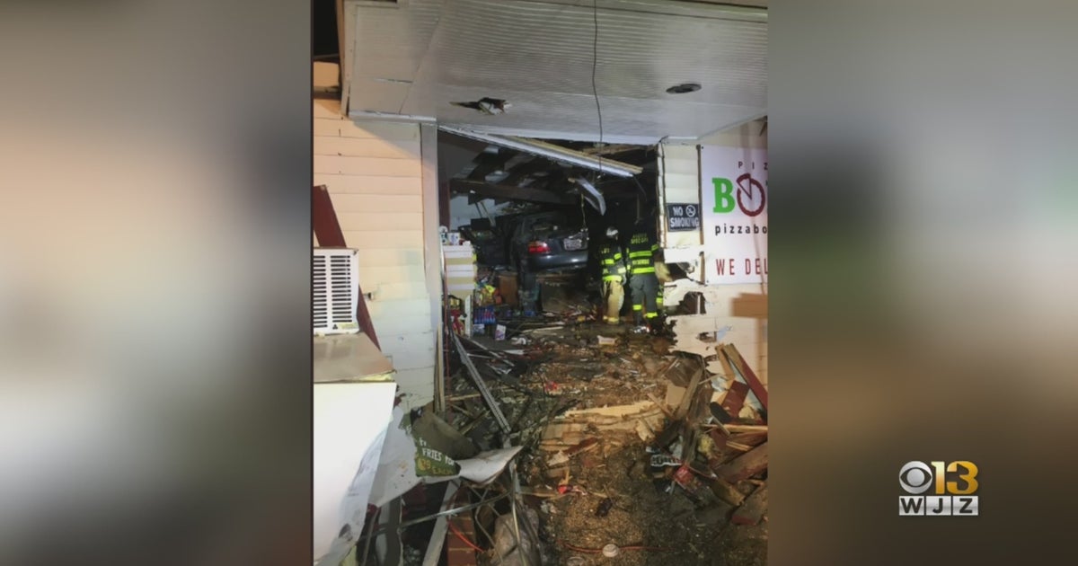 Man Injured After Car Crashes Through Davidsonville Market - CBS Baltimore