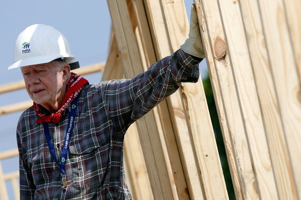 Jimmy Carter Helps Habitat For Humanity Build 1000th Home In New Orleans