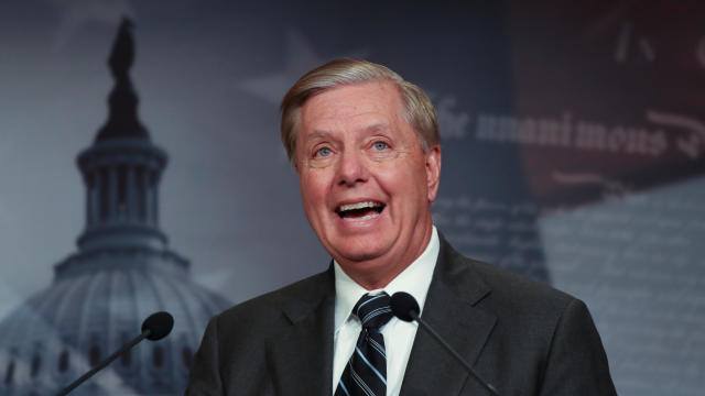 U.S. Senator Graham holds news conference to condemn House of Representatives impeachment inquiry of President Trump on Capitol Hill in Washington 