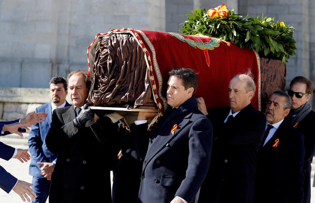 Exhumation of late Spanish dictator Francisco Franco in Spain 