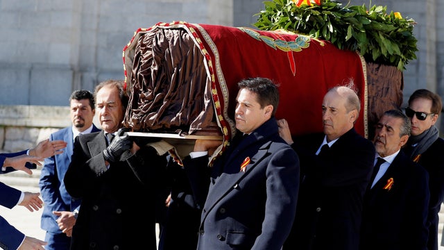 Exhumation of late Spanish dictator Francisco Franco in Spain 