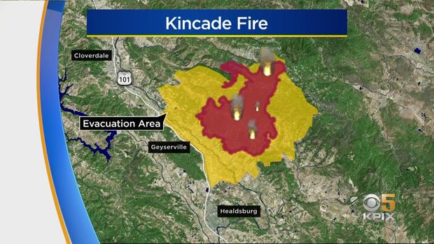 Kincade Fire evacuation area 