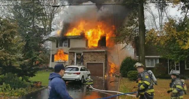 Small plane nosedives into New Jersey home