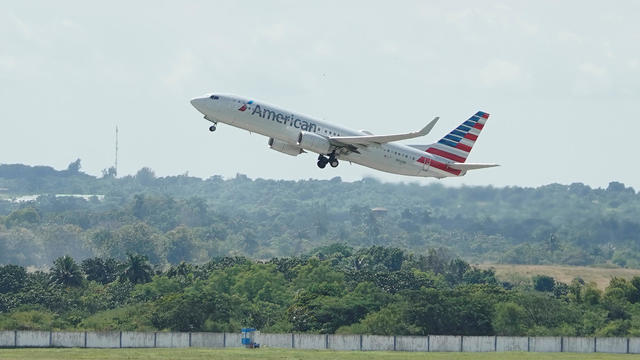 FILE PHOTO: An American Airlines jet takes off from the Jose Marti International Airport in Havana 