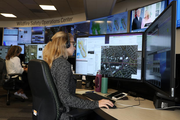 California\'s PG&amp;E Offers Media Tour Of Its Wildfire Operations Center 
