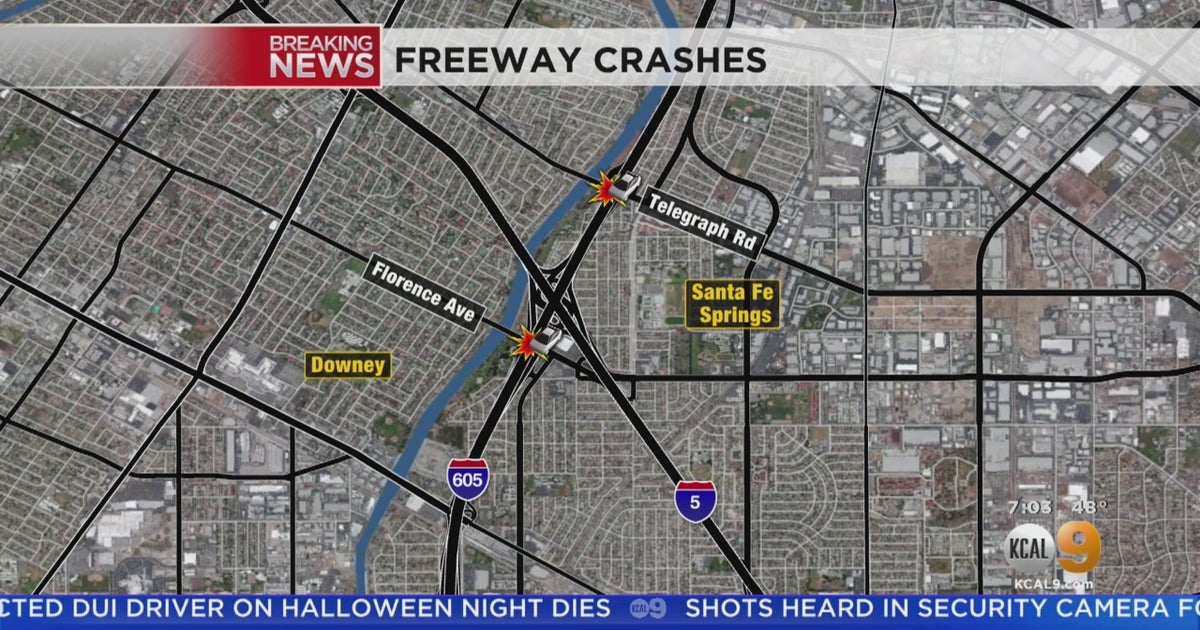 1 Killed, 3 Injured In 2 Separate Crashes On 605 Freeway - CBS Los Angeles