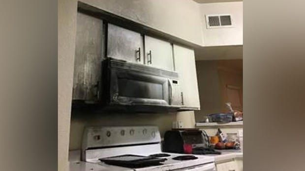 Apartment kitchen fire 