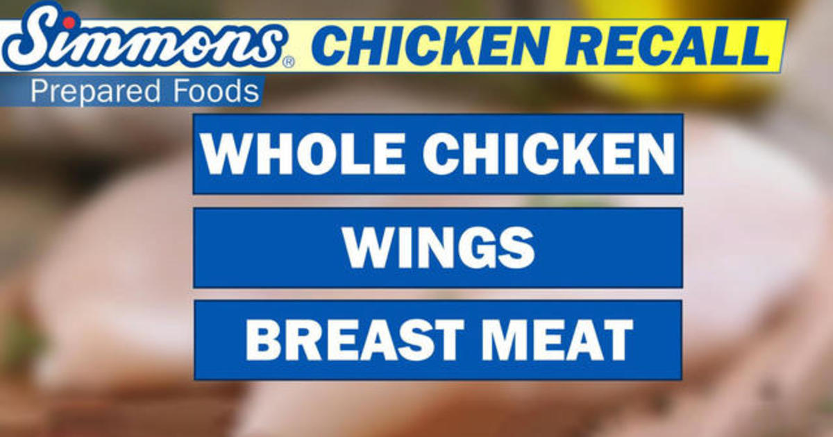 More than 2 million pounds of chicken recalled CBS News