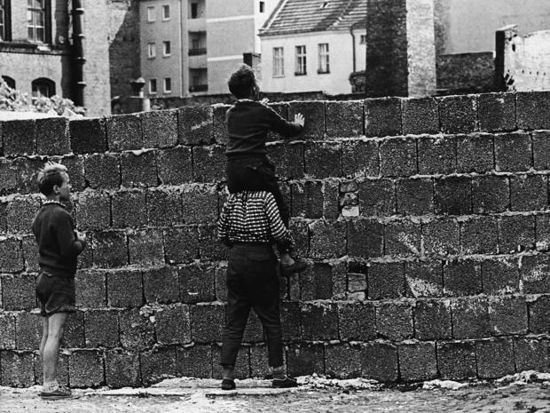 West Berlin Children At The Wall 