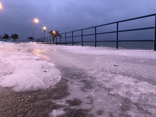 Snow And Ice At North Avenue Beach 