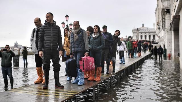 Italy Venice high tide 