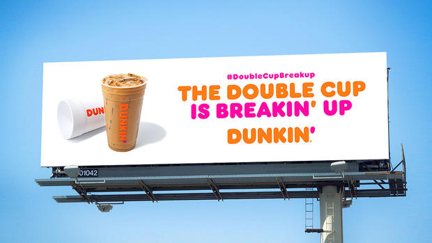 Dunkin double cup billboard 