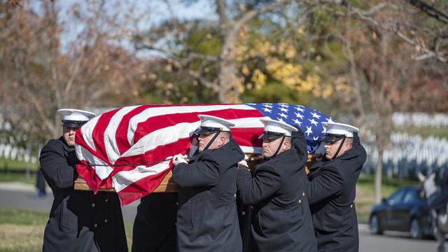 Military Funeral Honors with Funeral Escort are Conducted for U.S. Marine Corps Col. Werner Frederick Rebstock 
