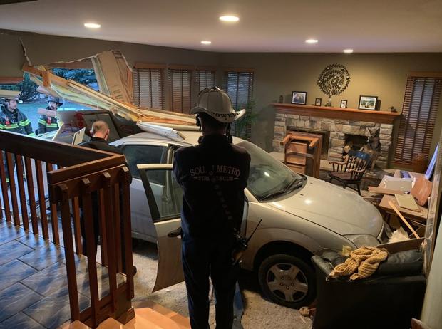 castle pines car into home credit south metro fire 