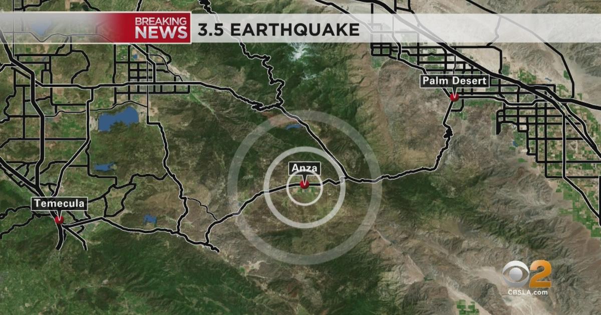 3.5-Magnitude Earthquake Strikes In Riverside County - CBS Los Angeles