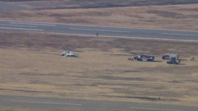 Crews work the scene after a deadly accident at Vance Air Force Base in Oklahoma on November 21, 2019. 