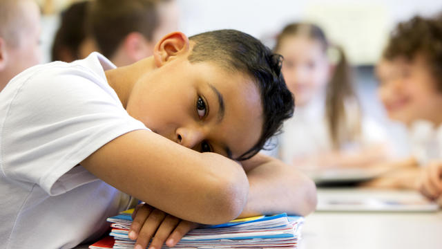 boy in class at school 