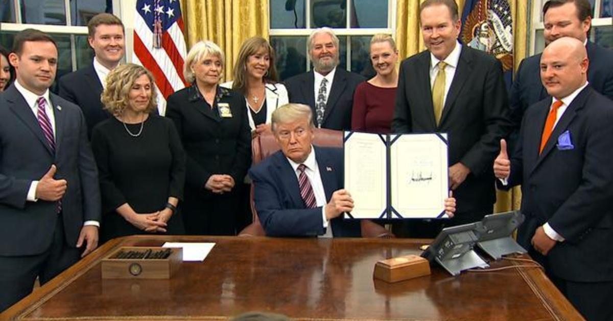 Animal cruelty felony: President Trump signs animal cruelty PACT bill into  law, making it a federal felony, after welcoming Conan - CBS News