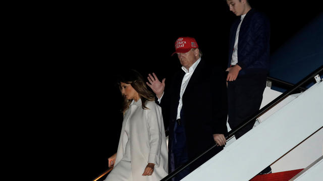 President Donald Trump arrives in Maryland after Thanksgiving vacation 