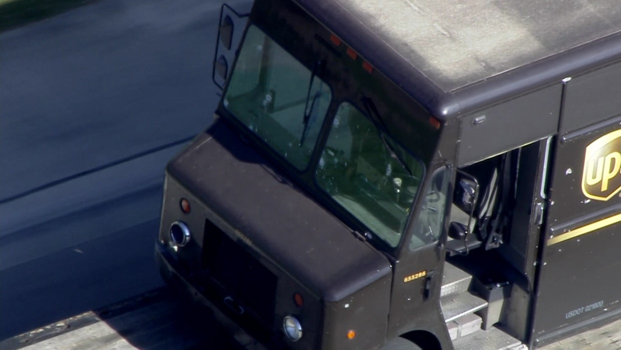 UPS Truck Shot Up Miramar Coral Gables 