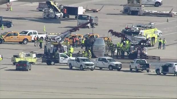 Tanker overturned at DFW 