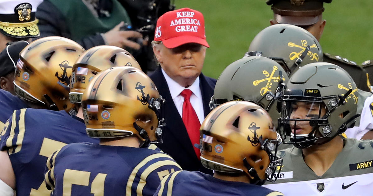 President Donald Trump Touts New Pro Sports Option At Army-Navy Game ...