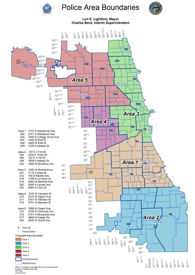 Chicago Police Zone Map