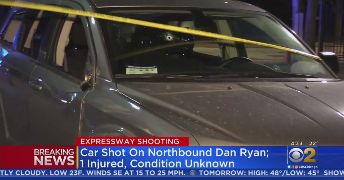 Car Shot On Northbound Dan Ryan Expressway; 2 Injured - CBS Chicago