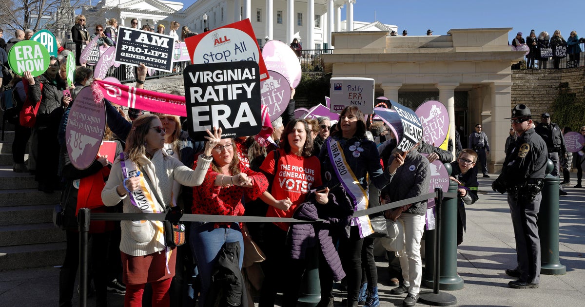 ERA Virginia state legislature approves Equal Rights Amendment CBS News