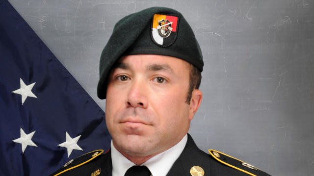 Master Sergeant Nathan Goodman is seen in a picture distributed by U.S. Army Special Operations Command. 