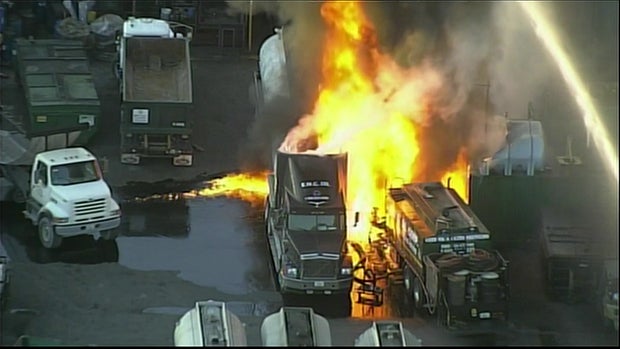 Truck Oil Company Fire 