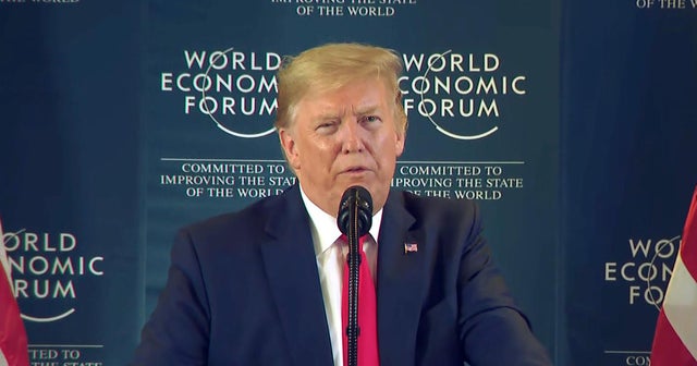 Trump talks impeachment before leaving Davos