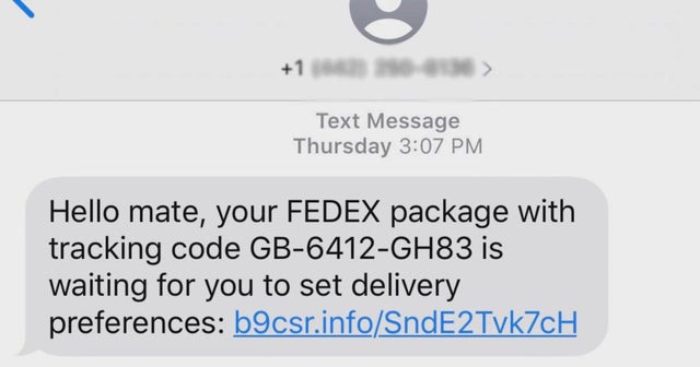 Is that text message about your FedEx package really a scam?