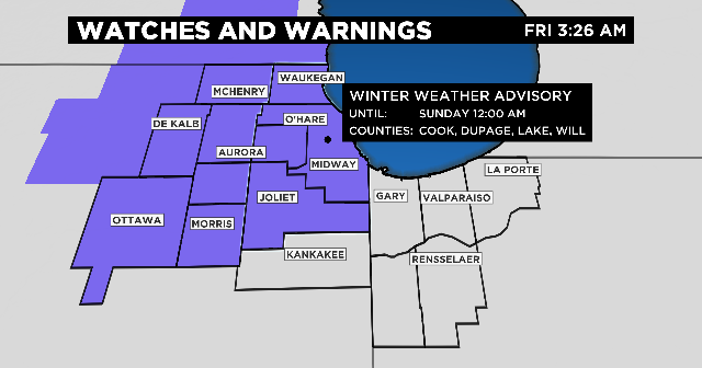 Chicago Weather: Rain, Winter Weather Advisory Ahead As Snow Moves In ...