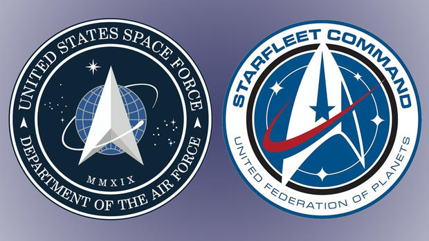 New U.S. Space Force Logo and Starfleet Insignia Compared 