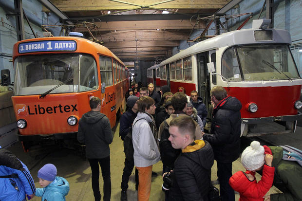 Tour of tram depot in Dnipro 