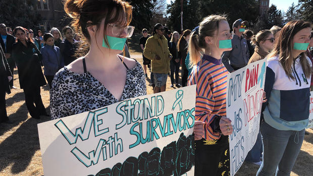 University denver sexual assault silent protest 